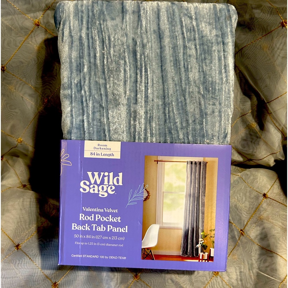 Wild Sage Velvet Curtains